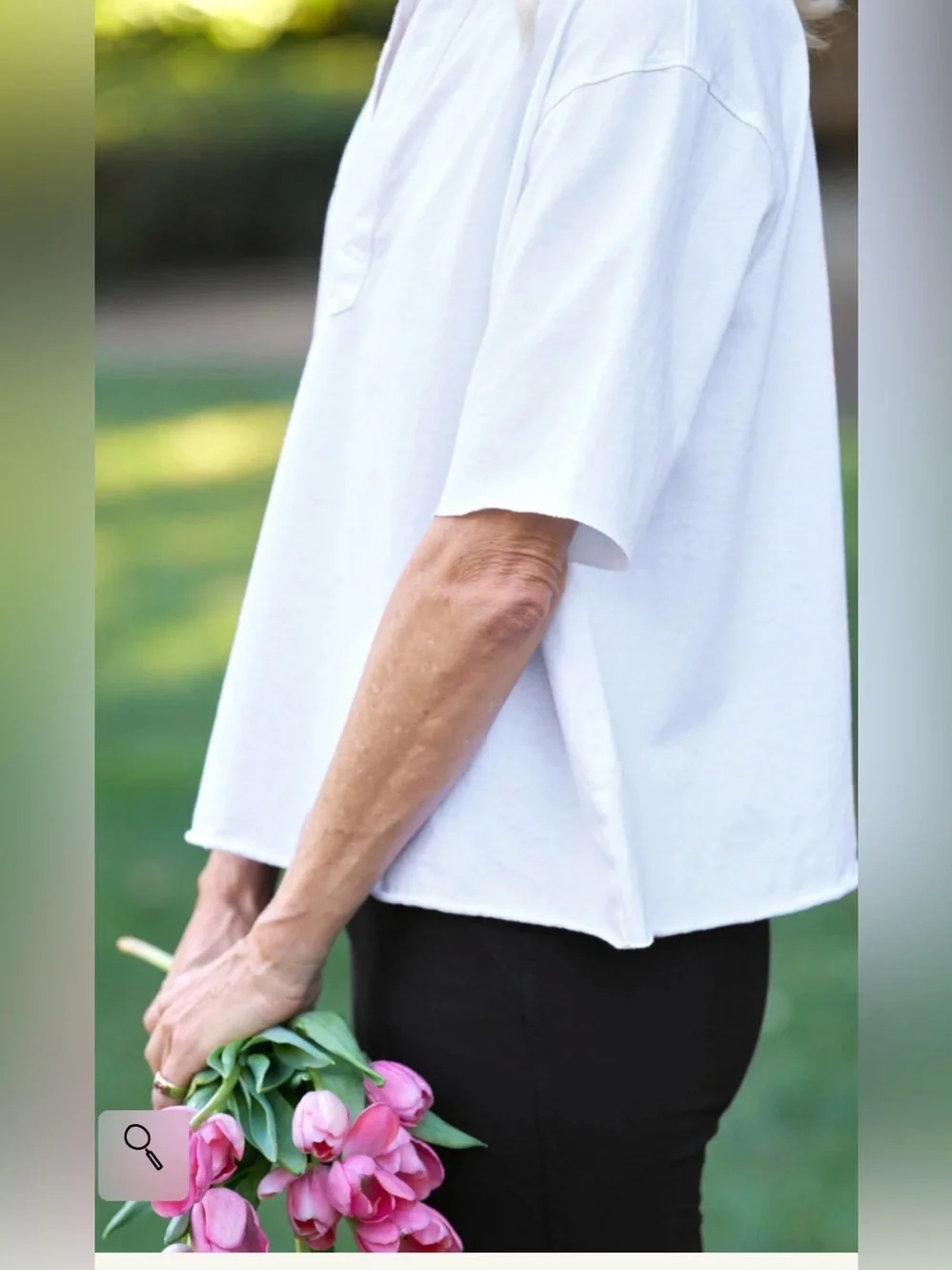 🆕 Frank & Eileen Patty Short-Sleeve Popover Henley in white - Picture 3 of 8